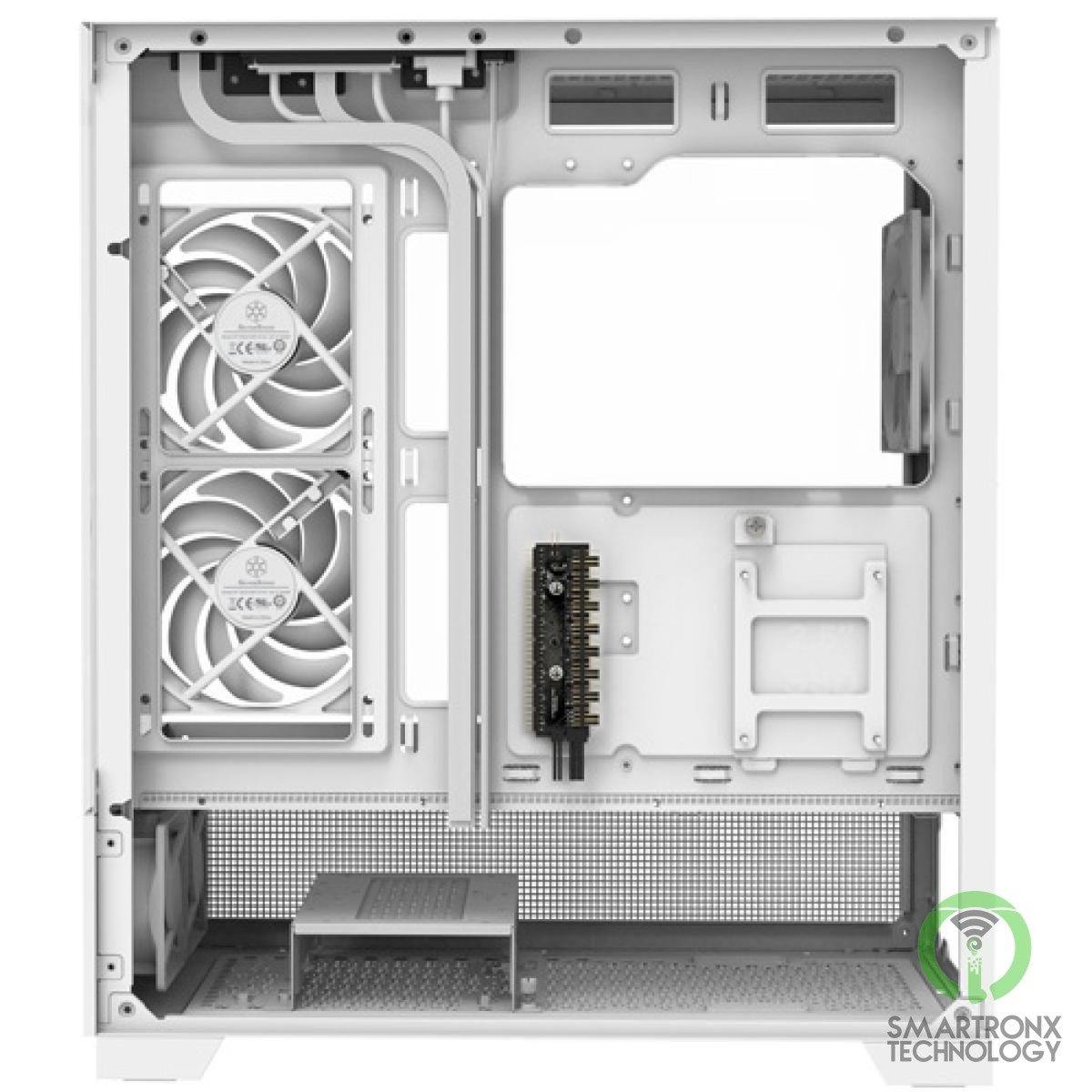 SilverStone Lucid 05 (White) ARGB ATX Mid Tower Tempered Glass Gaming Case w/ Bo