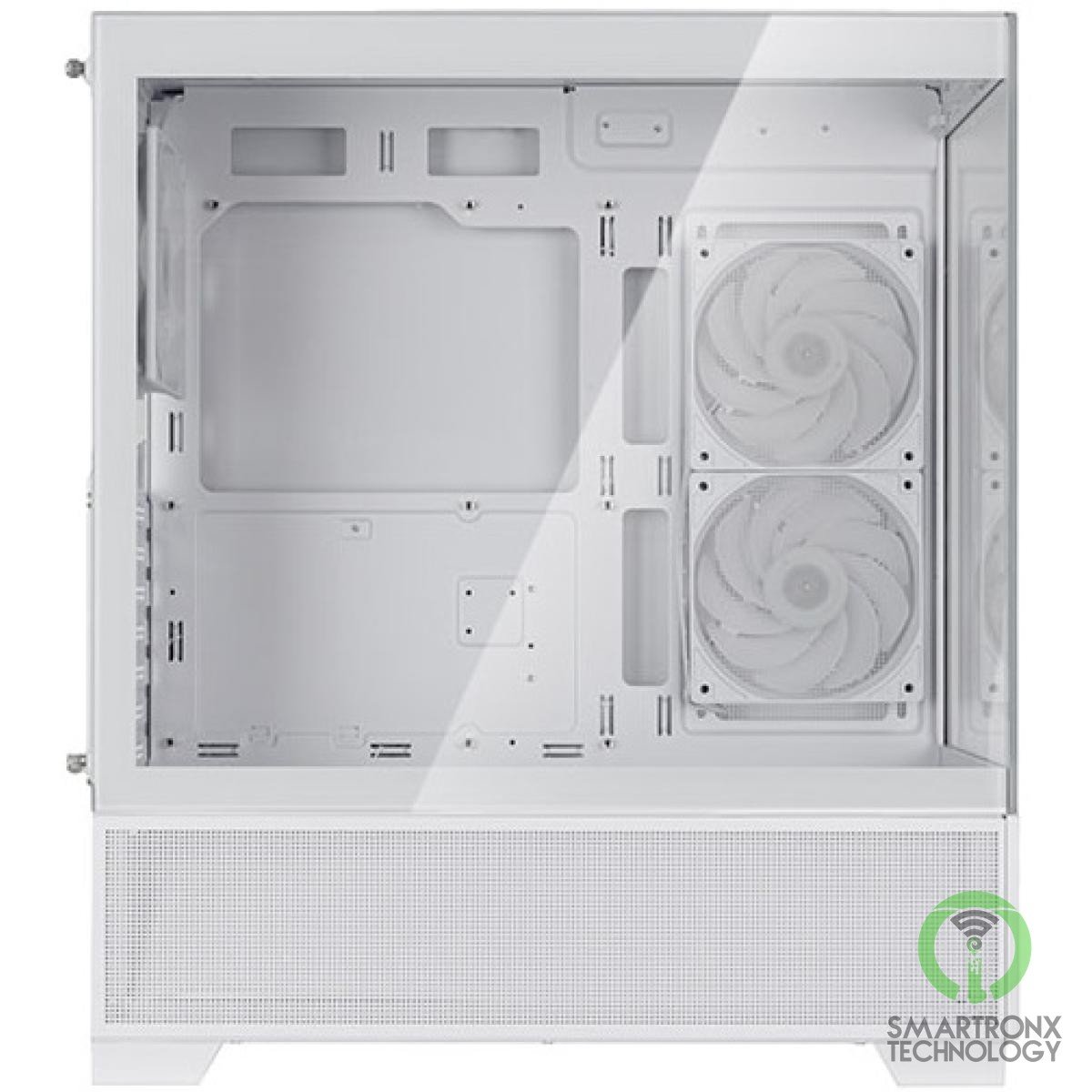 SilverStone Lucid 05 (White) ARGB ATX Mid Tower Tempered Glass Gaming Case w/ Bo