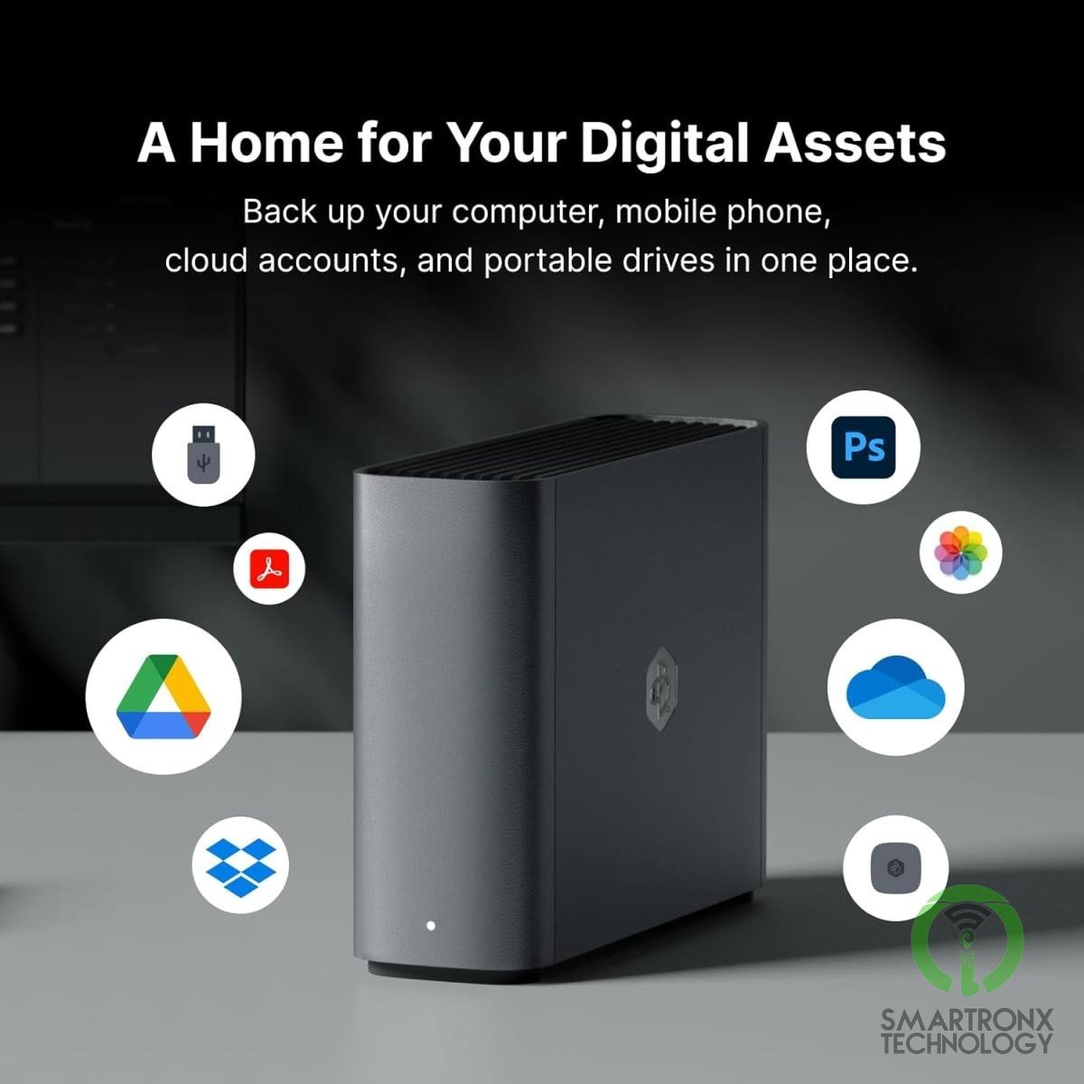 Synology BeeStation 8TB Personal Cloud NAS Storage Server, AI-Powered, Store, Sy