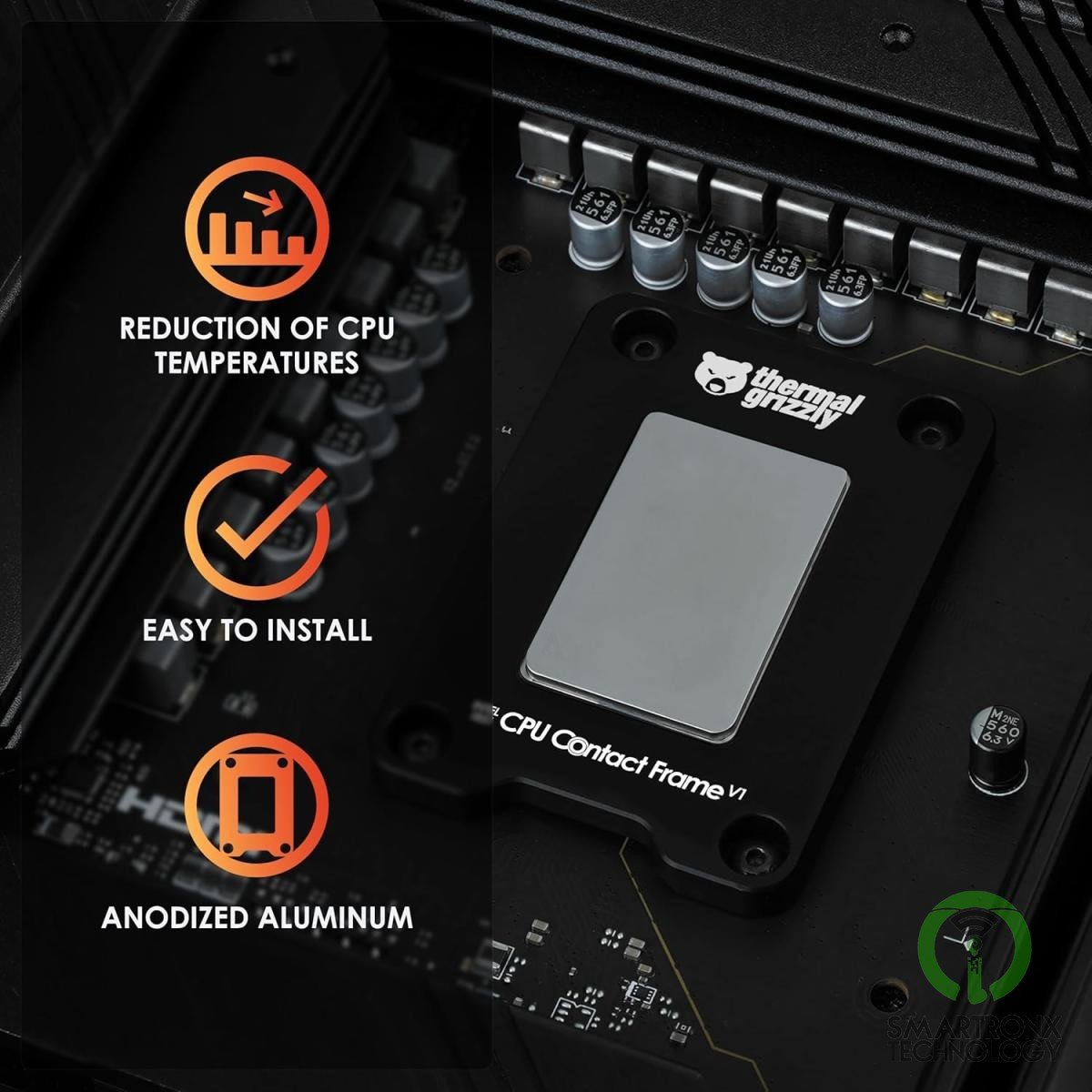 Thermal Grizzly - CPU Contact Frame Intel 1851 V1 - for Optimized CPU Contact Pr