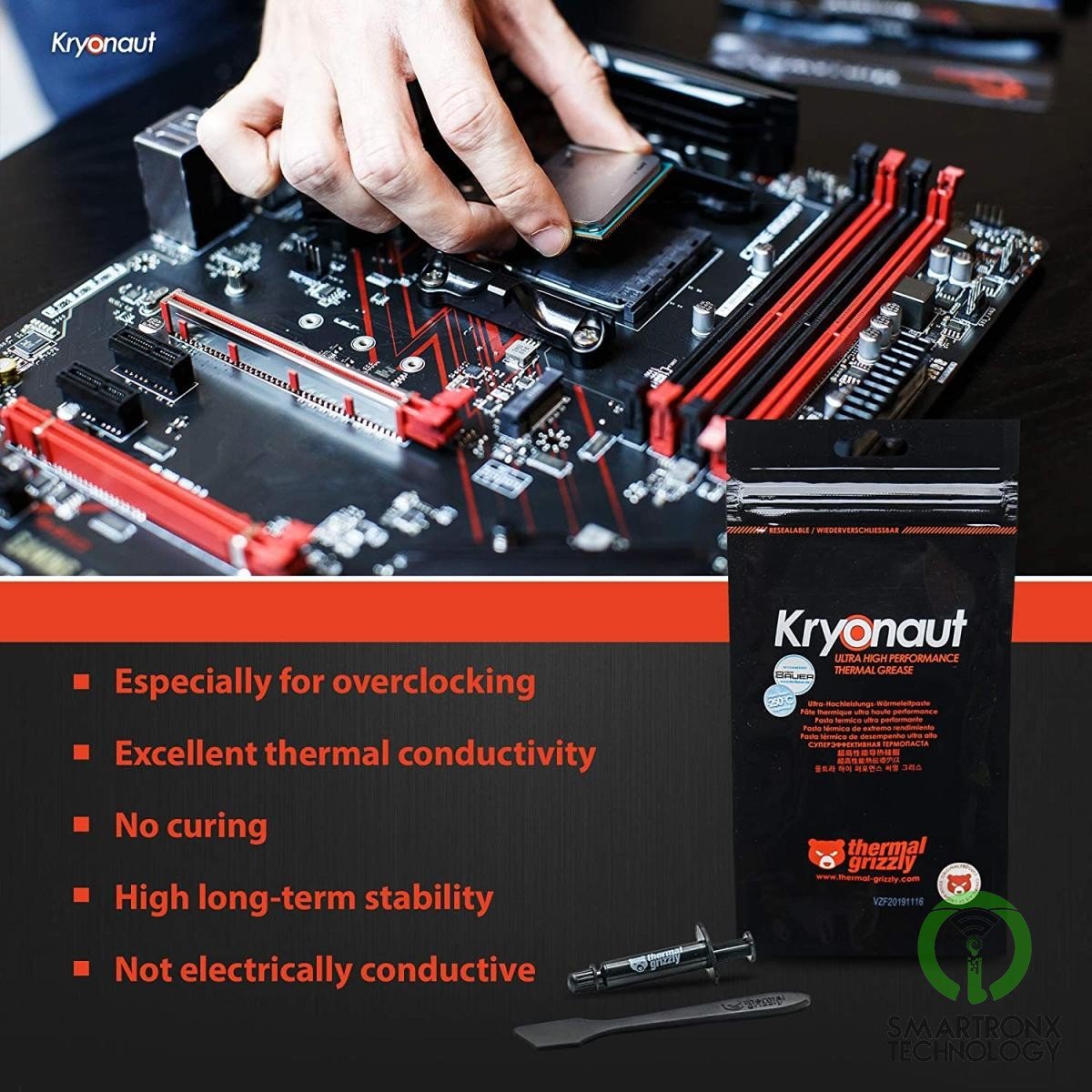 Thermal Grizzly Kryonaut High Performance Thermal Paste For Processors, Graphics