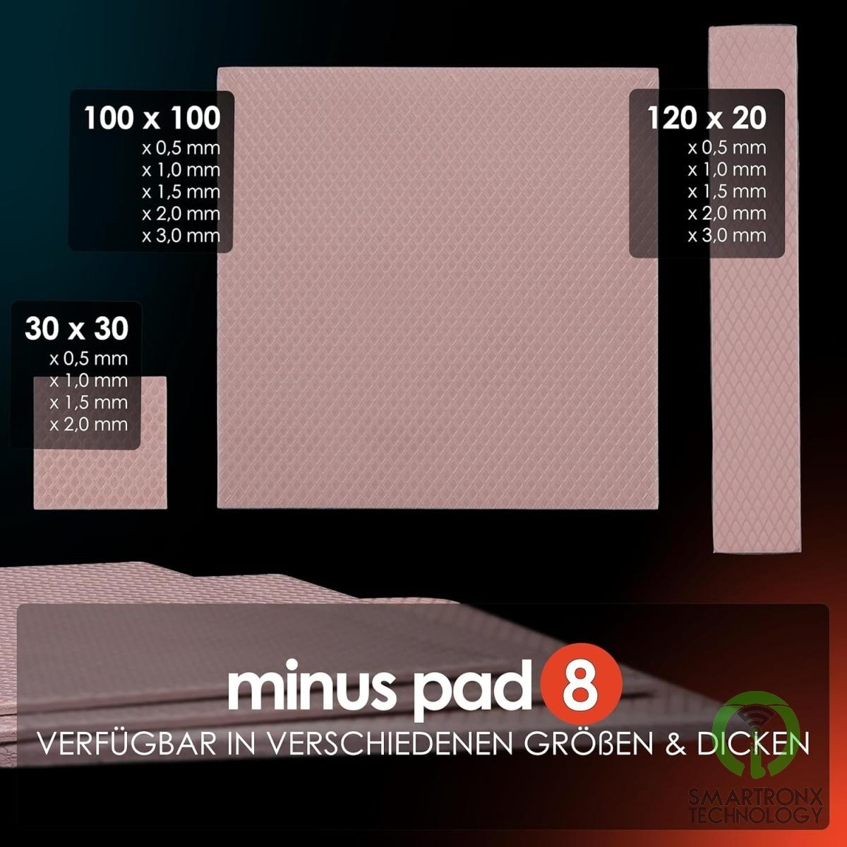 Thermal Grizzly TG-MP8 Minus Pad 8 High Performance Thermal Pad, High Thermal Co