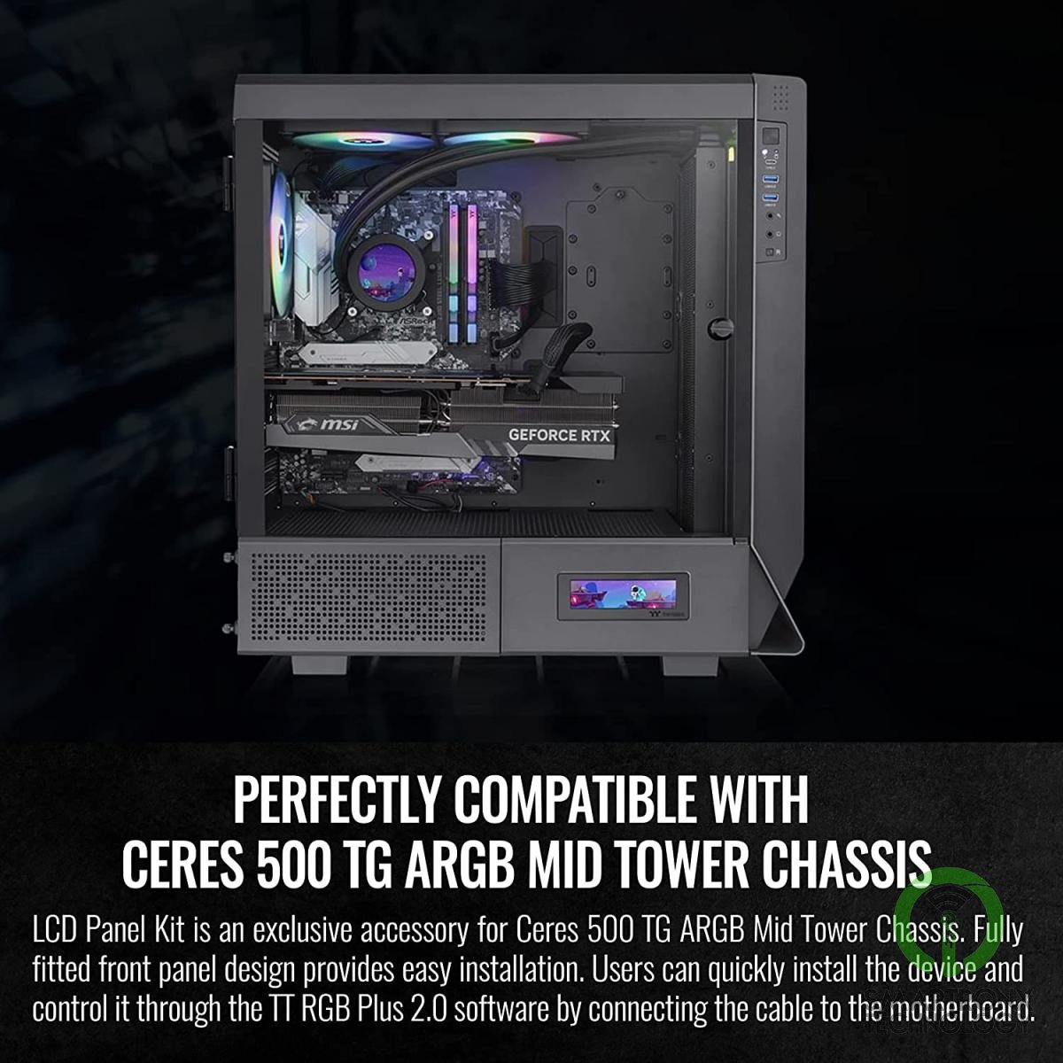 Thermaltake Ceres 500 LCD Panel Kit 3.9" LCD Display Supported by TT RGB Plus 2.