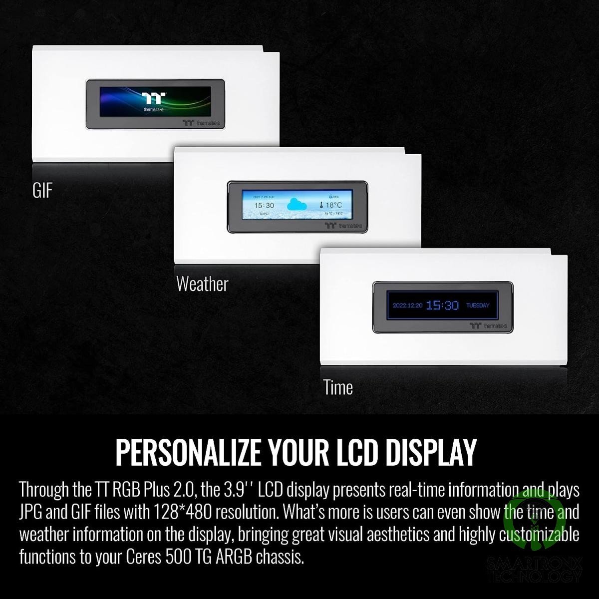 Thermaltake Ceres 500 LCD Panel Kit 3.9" LCD Display Supported by TT RGB Plus 2.