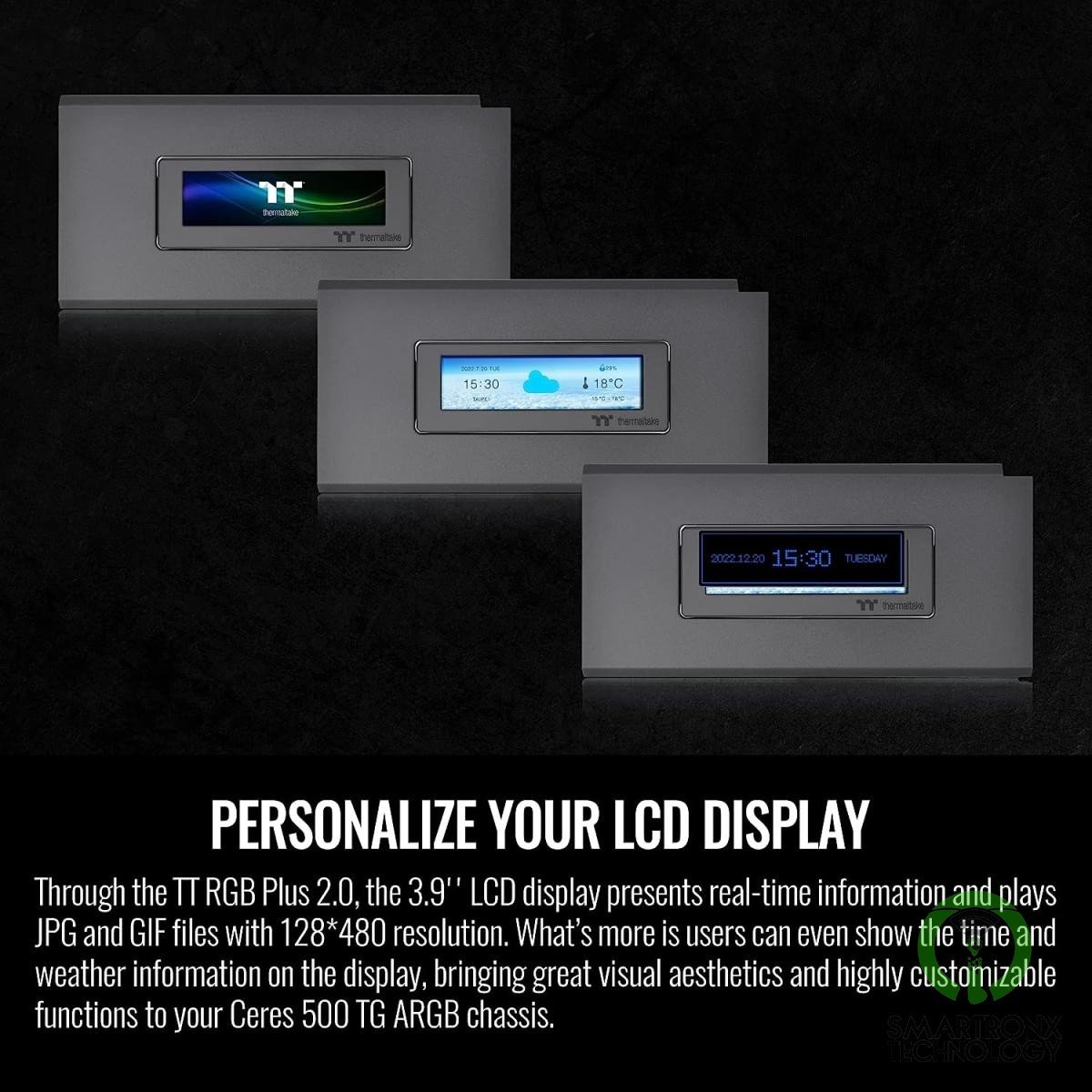 Thermaltake Ceres 500 LCD Panel Kit 3.9" LCD Display Supported by TT RGB Plus 2.
