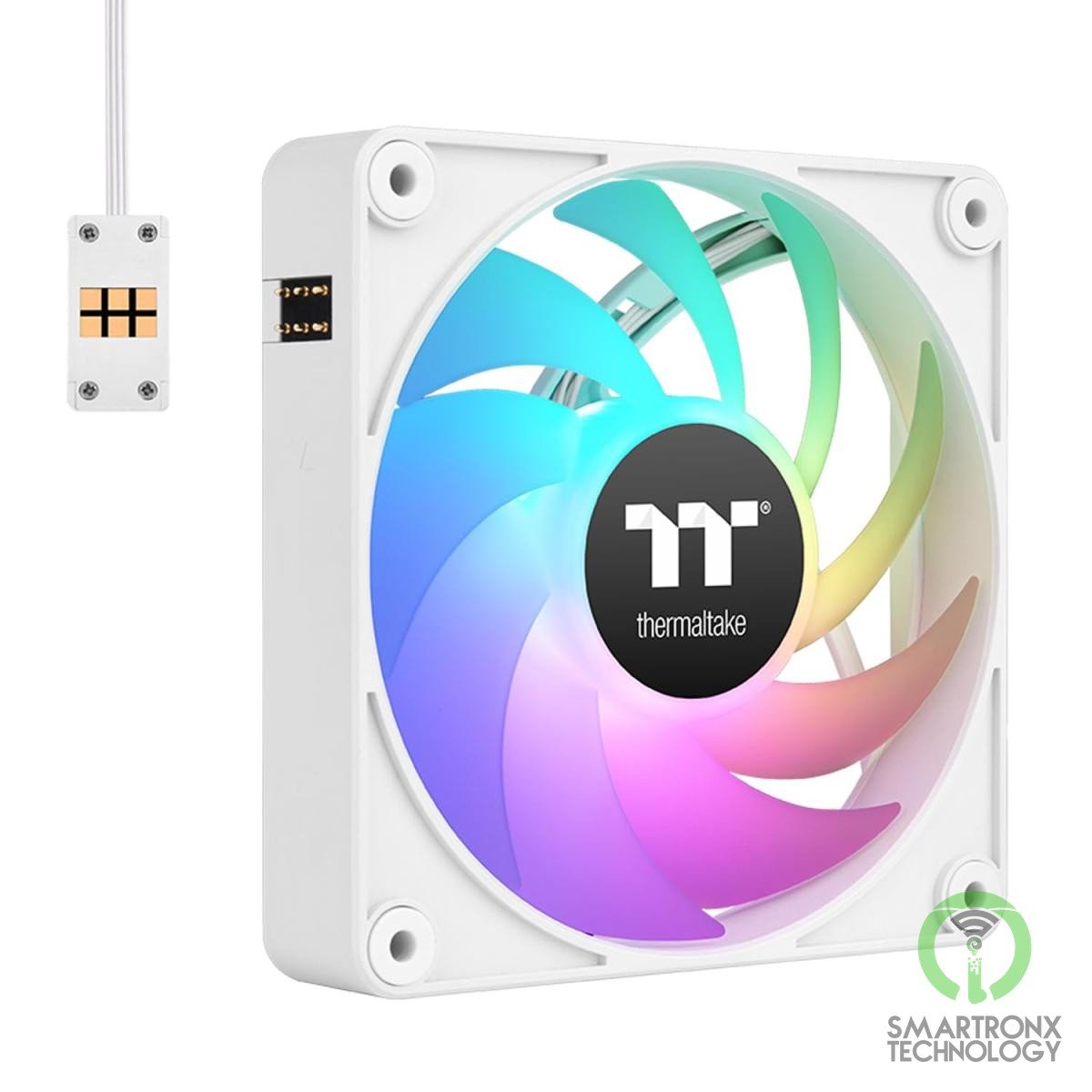 Thermaltake CT140 EX ARGB Sync PC Cooling Fan White (3-Fan Pack), Magnetic Conne