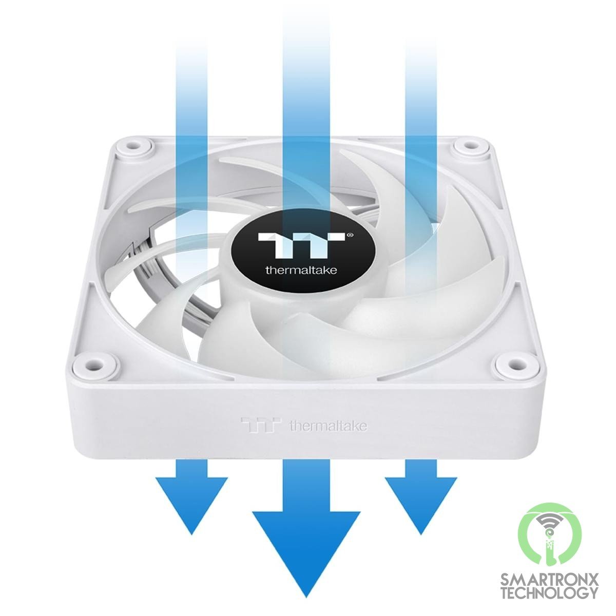 Thermaltake CT140 EX ARGB Sync PC Cooling Fan White (3-Fan Pack), Magnetic Conne