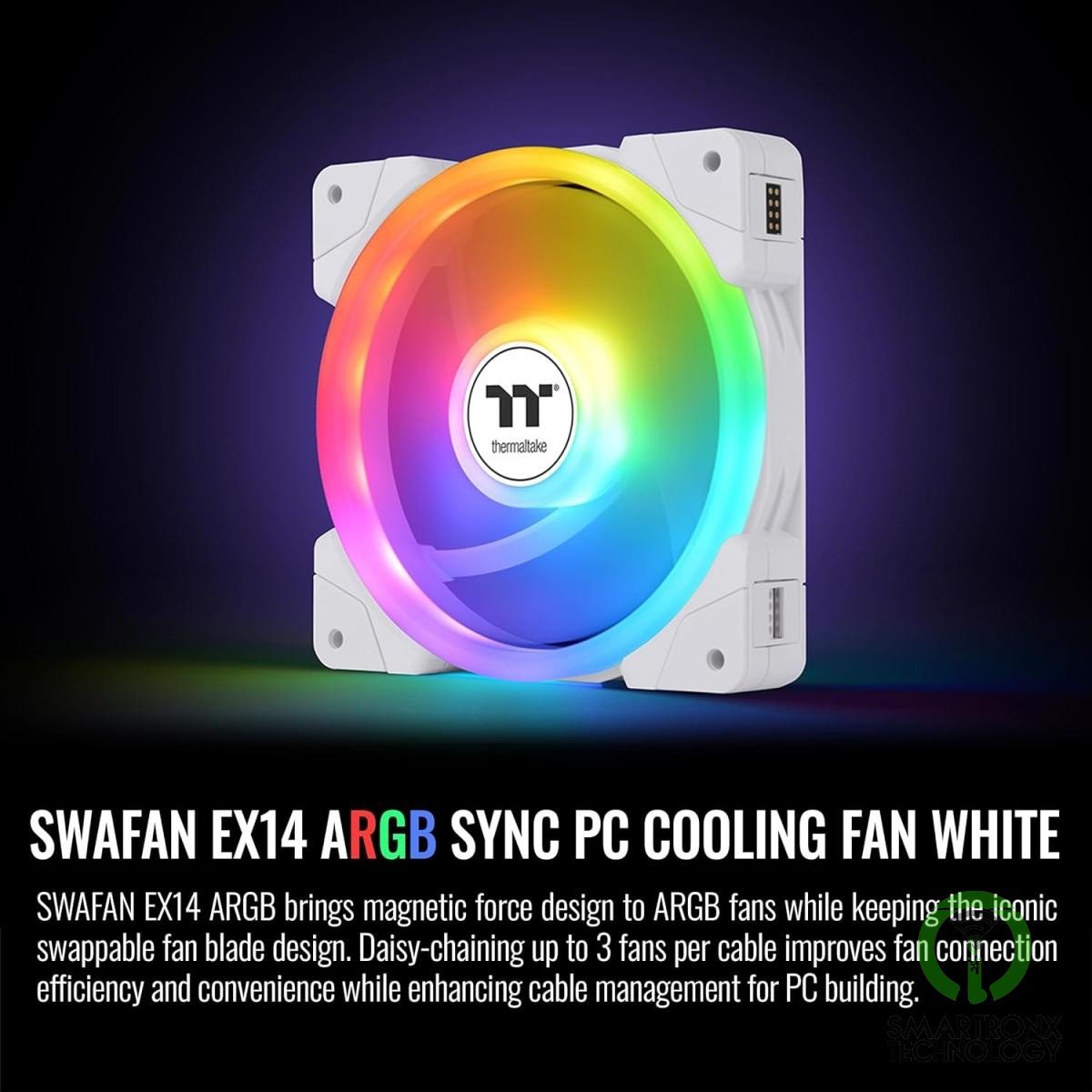 Thermaltake SWAFAN EX 14 ARGB PC Cooling Fan 3x Fan Pack up to 2000 RPM Magnetic