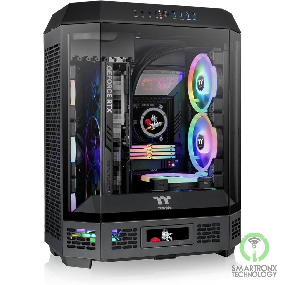 Thermaltake The Tower 600 Mid-Tower 3 Tempered Glass Panels Hidden-Connector Sup
